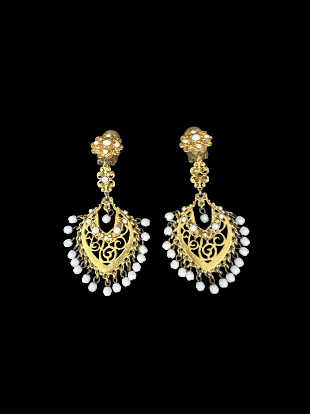 Jose & Maria Barrera clip-on chandelier earring